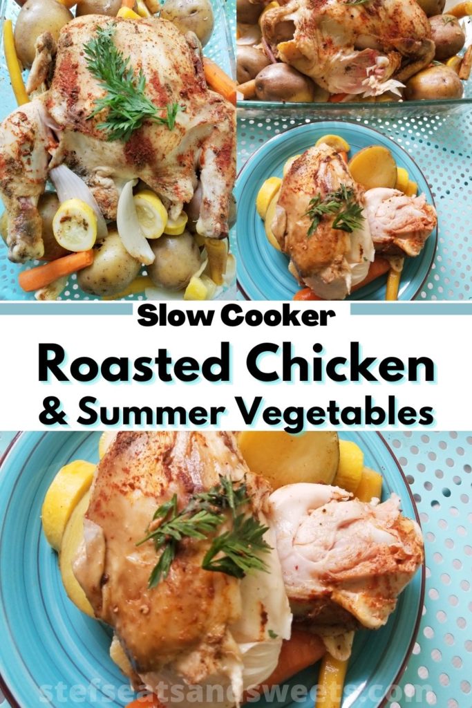 How to make roasted chicken in the slow cooker with summer vegetables 