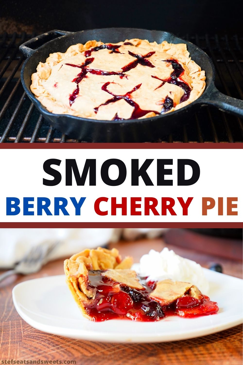 smoked cherry pie collage