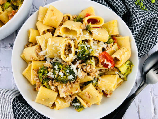 Cherry Tomato & Italian Sausage Pasta - Stef's Eats and Sweets