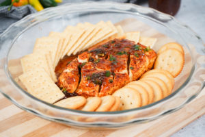 Easy smoked cream cheese with a hot pepper jelly