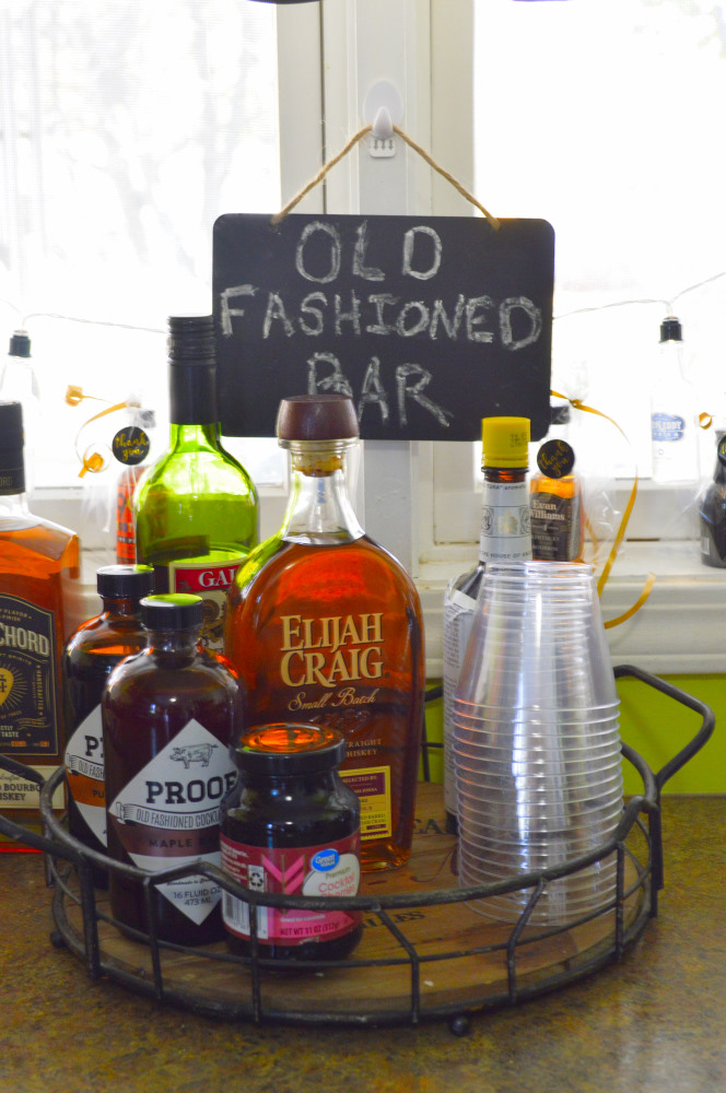 how to make an old fashioned bar for Aged to Perfections Milestone Birthday Party 