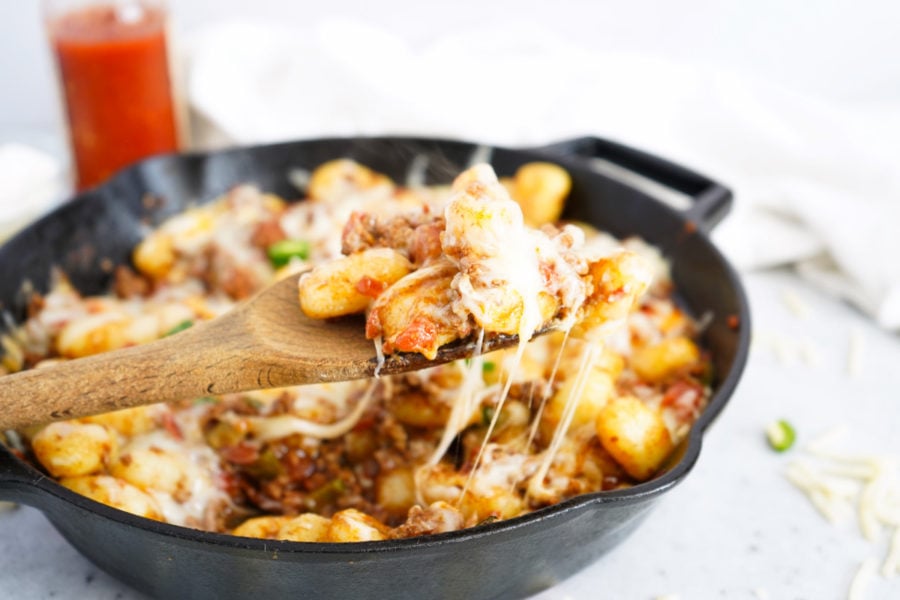 Easy Skillet Taco Gnocchi Stef #39 s Eats and Sweets