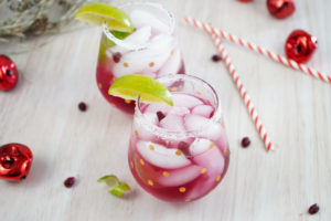 Pomegranate Orange Frost Christmas Cocktail