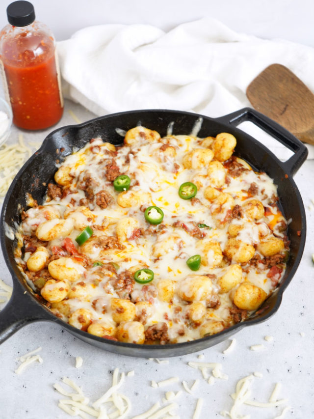 Easy Skillet Taco Gnocchi