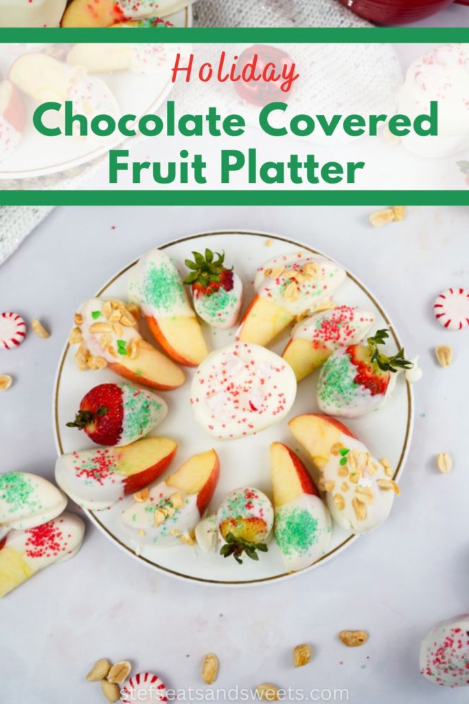 holiday chocolate covered fruit platter pin