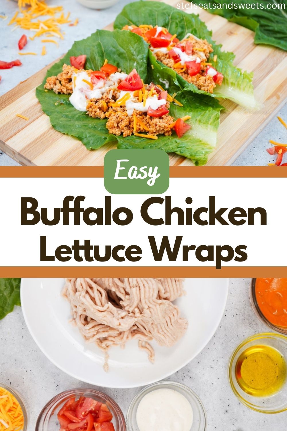 Healthy Easy buffalo chicken lettuce wraps