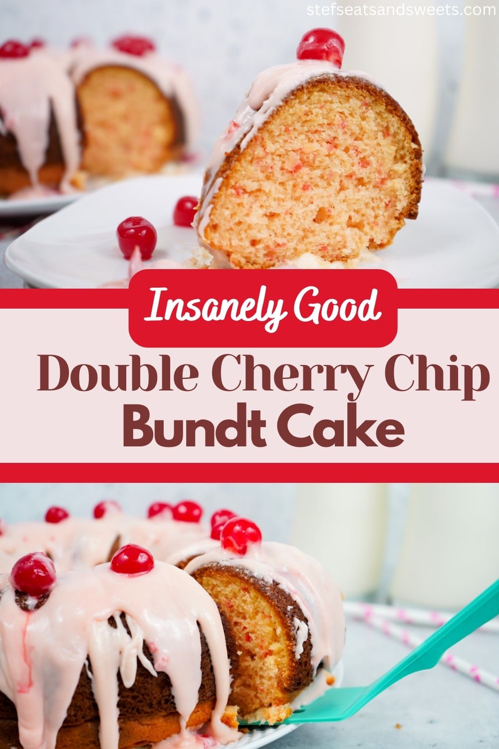 Insanely Good Double Cherry Chip Bundt Cake Pin