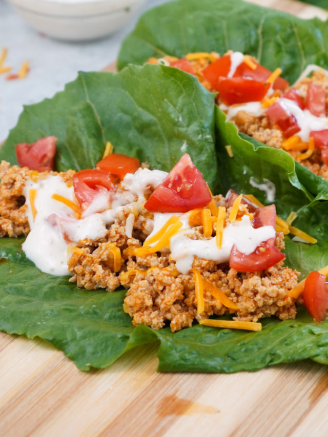 Easy Buffalo Chicken Lettuce Wraps