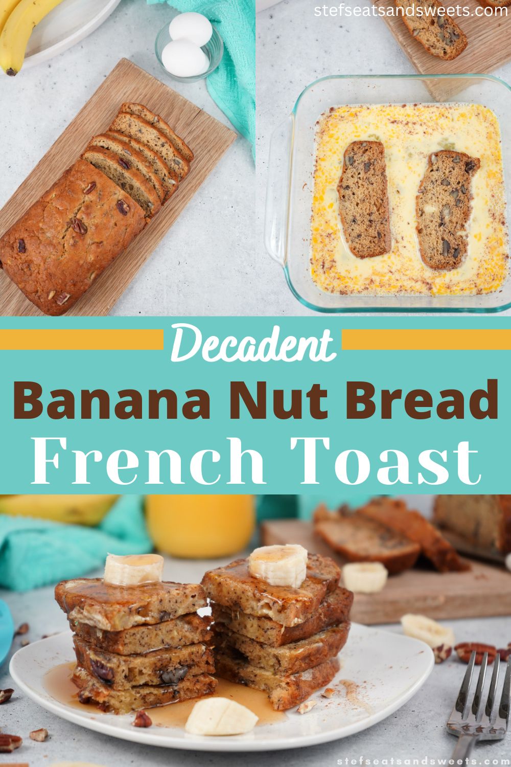Decadent Banana Nut Bread French toast