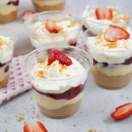 Easy strawberry and pudding parfaits