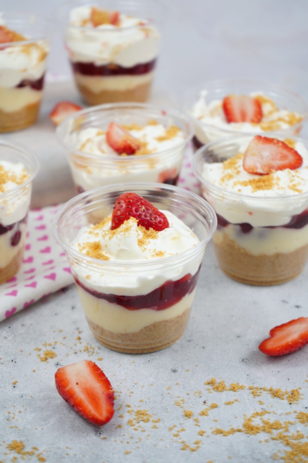 Easy strawberry and pudding parfaits