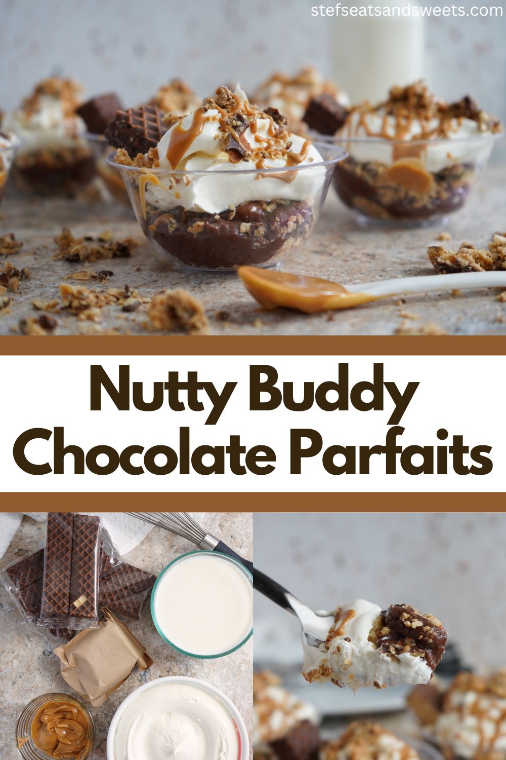 Nutty Buddy Chocolate Parfait Cups