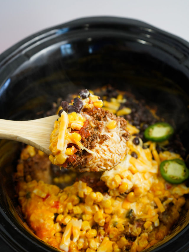 Ground Beef Taco Bowls In the Slow Cooker