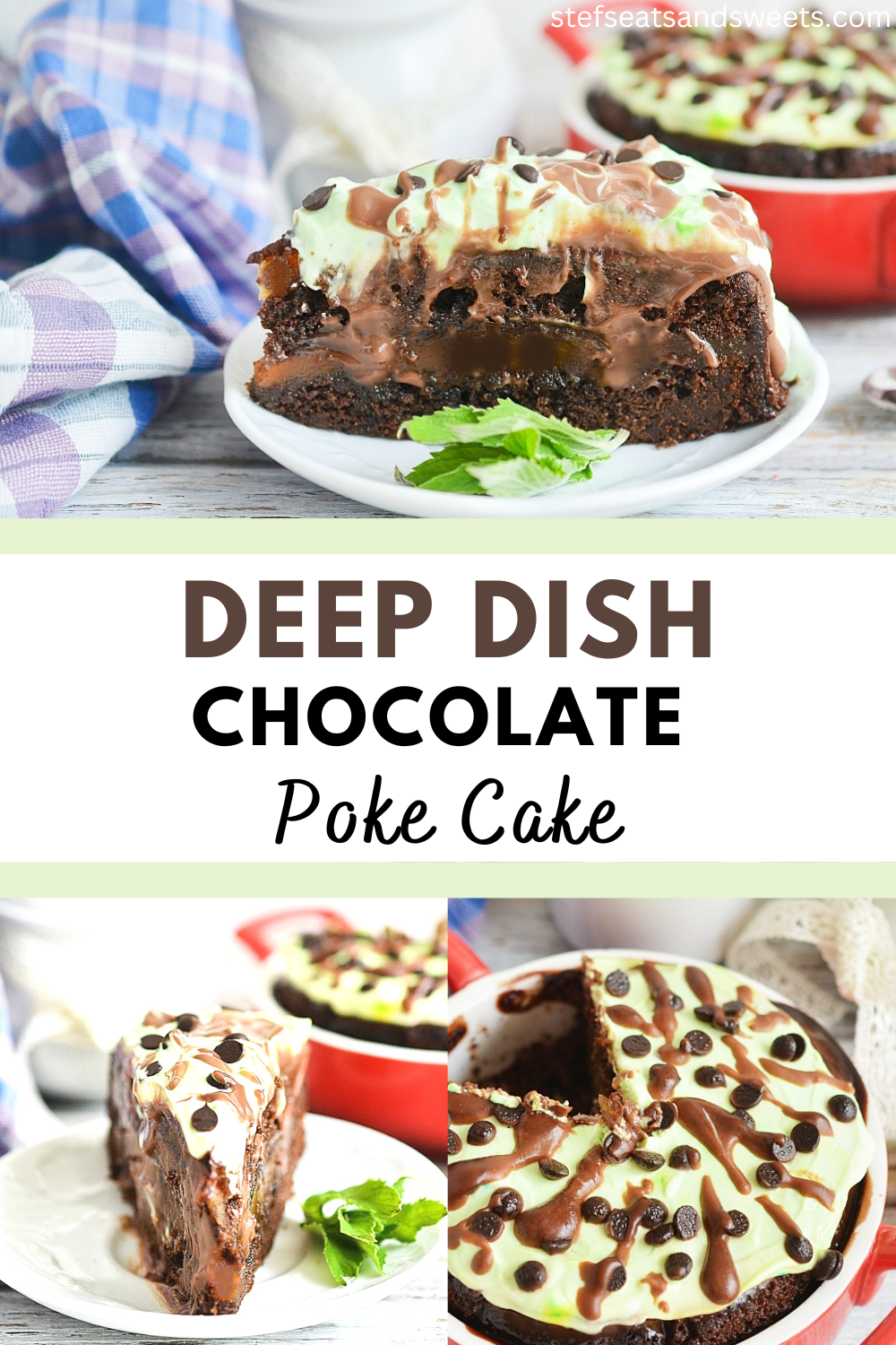 Deep Dish Chocolate Poke Cake Pin