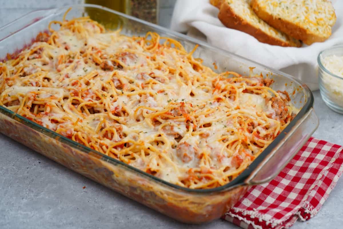 Easy Baked Spaghetti With Italian Sausage Recipe