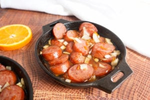 Orange marmalade and bourbon smoked sausage