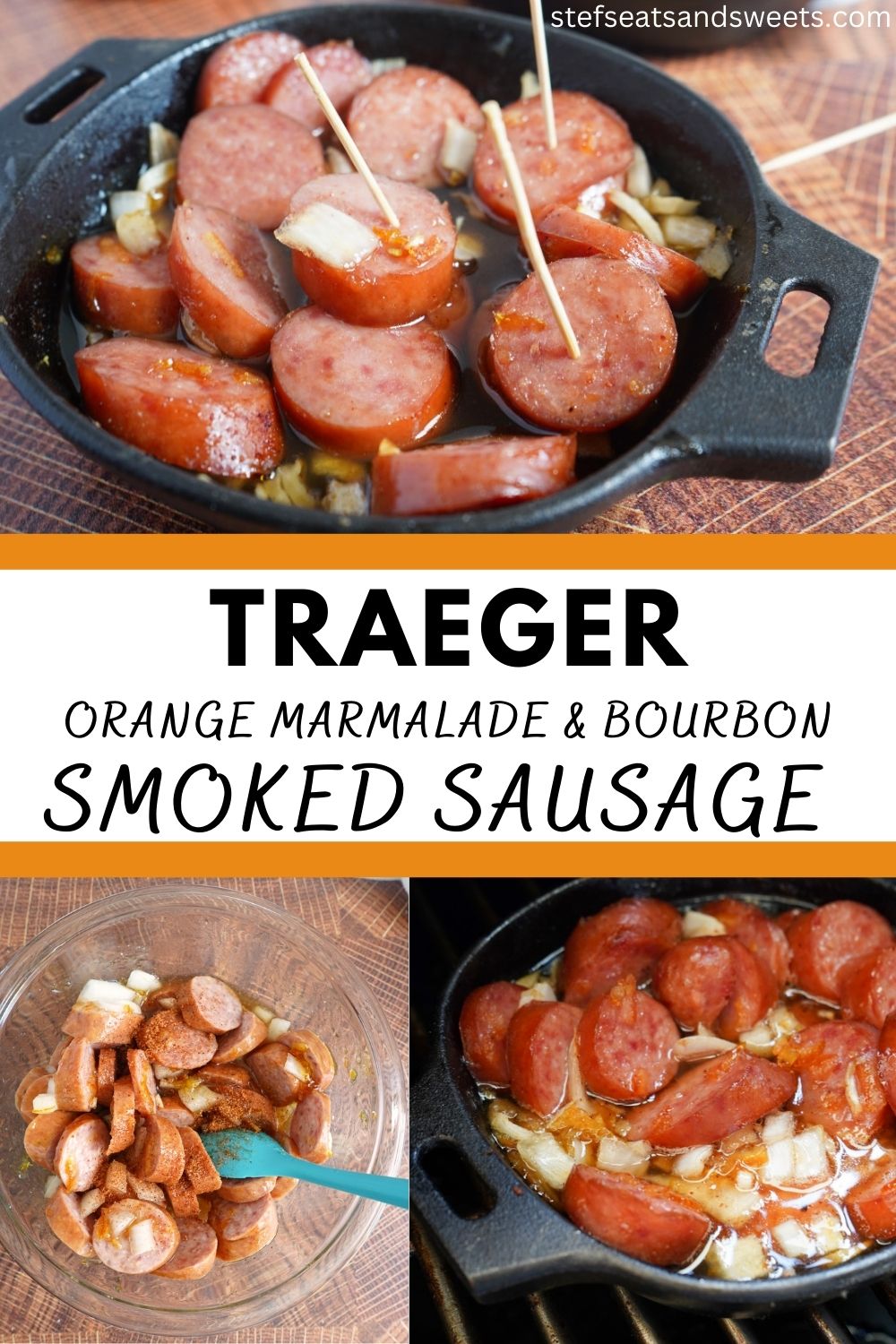 Traeger smoked sausage with bourbon