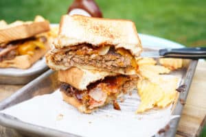 Smash Burgers on Texas Toast