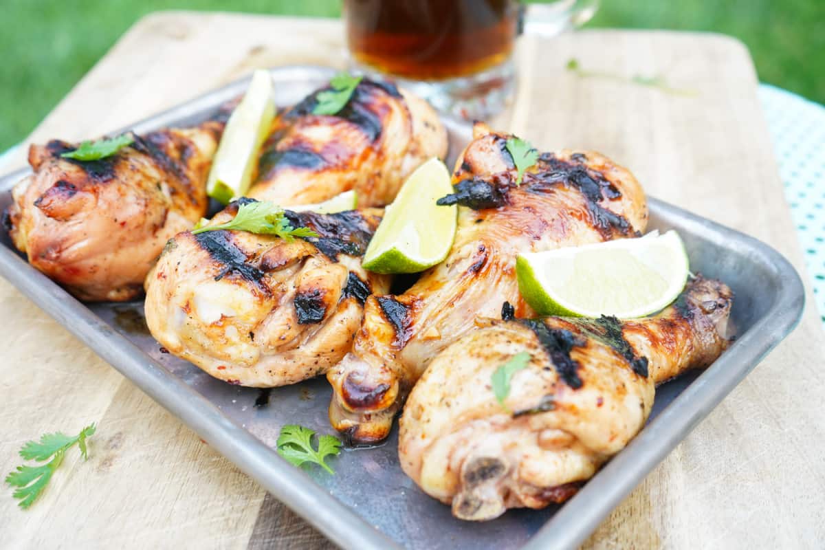 Tequila Lime Grilled Chicken Drumsticks