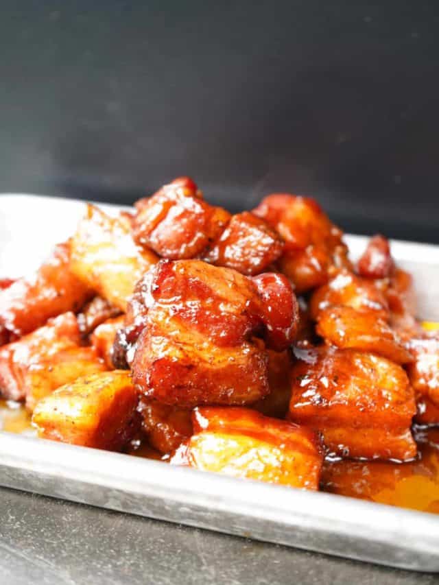 pile of burnt ends on tray