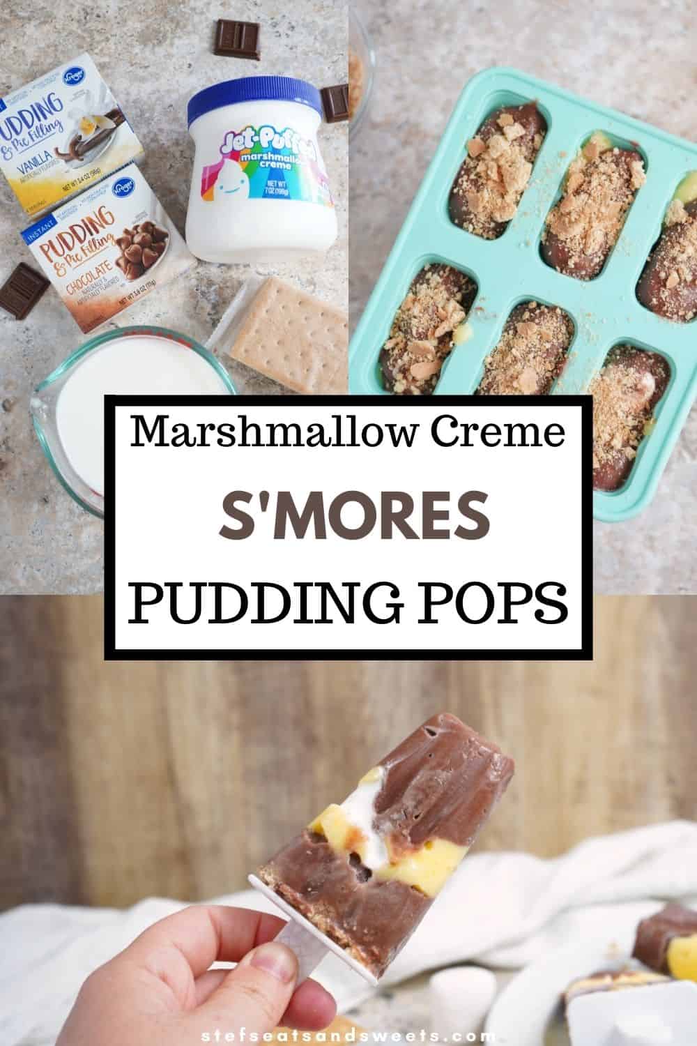 Smores pudding pops with marshmallows creme 