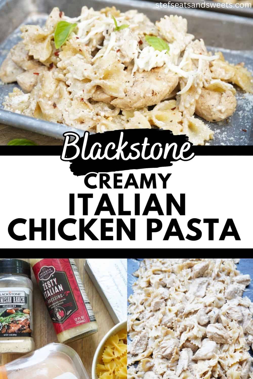 Creamy italian chicken collage