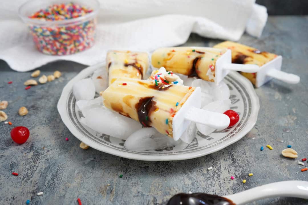 Nutty Hot Fudge Sundae Pudding Pops Stef's Eats and Sweets