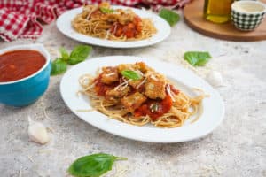 Crispy Eggplant Pasta