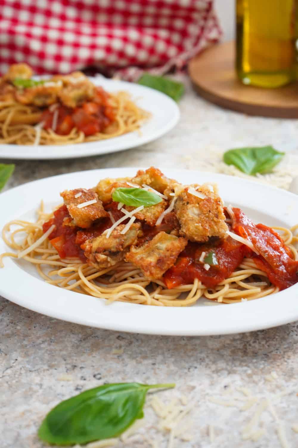 Fried eggplant pasta recipe