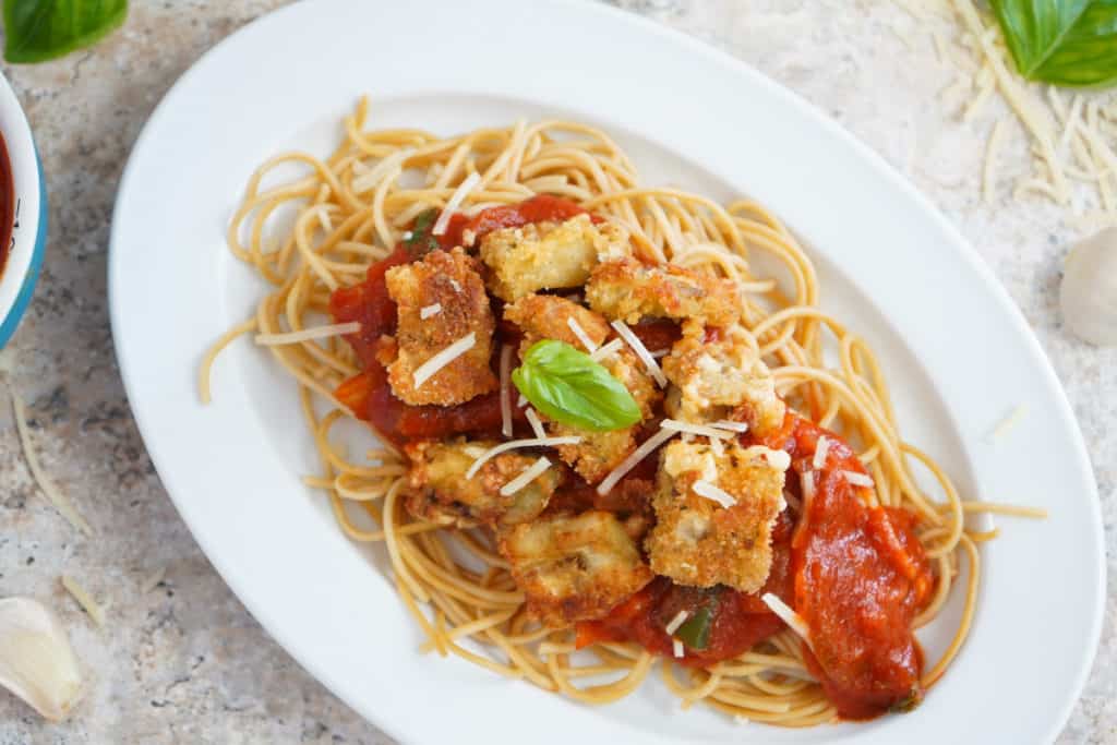 Crispy Eggplant Pasta Stef's Eats and Sweets