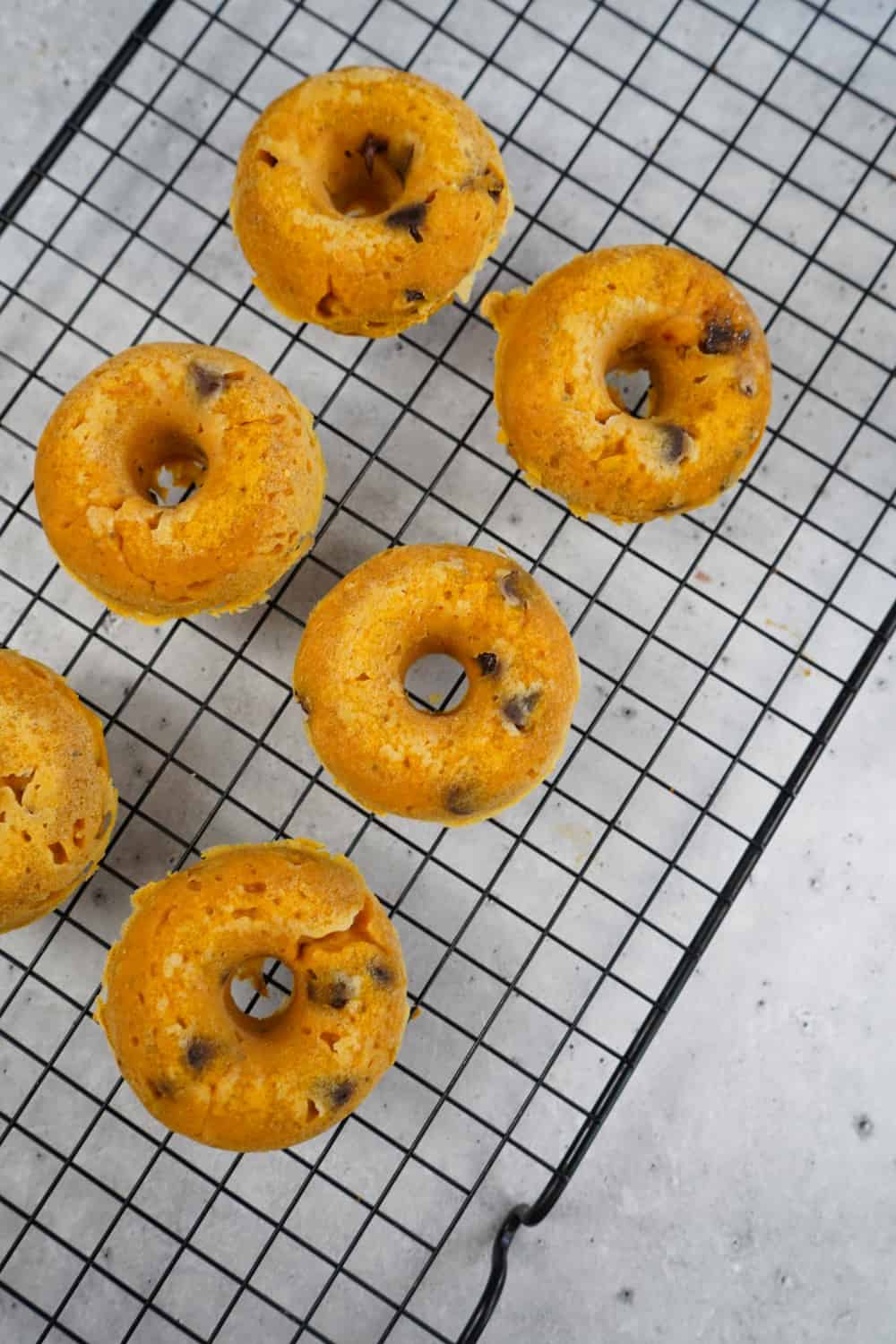Cake mix donuts after baked