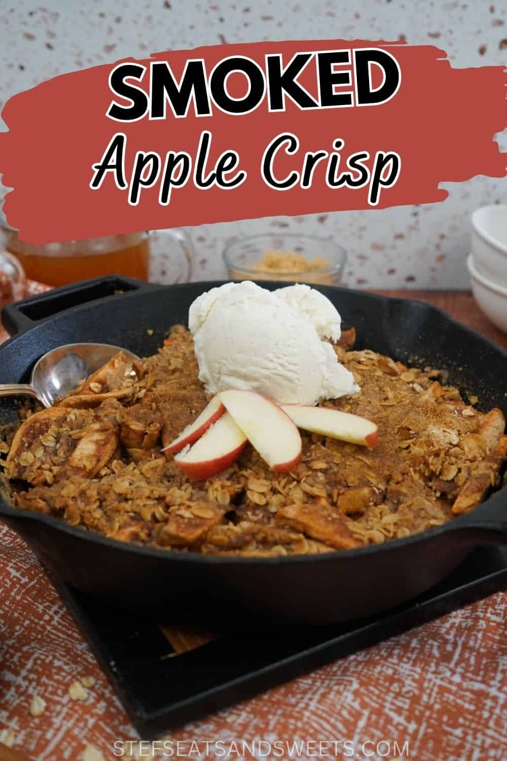 Smoked Apple Crisp with text