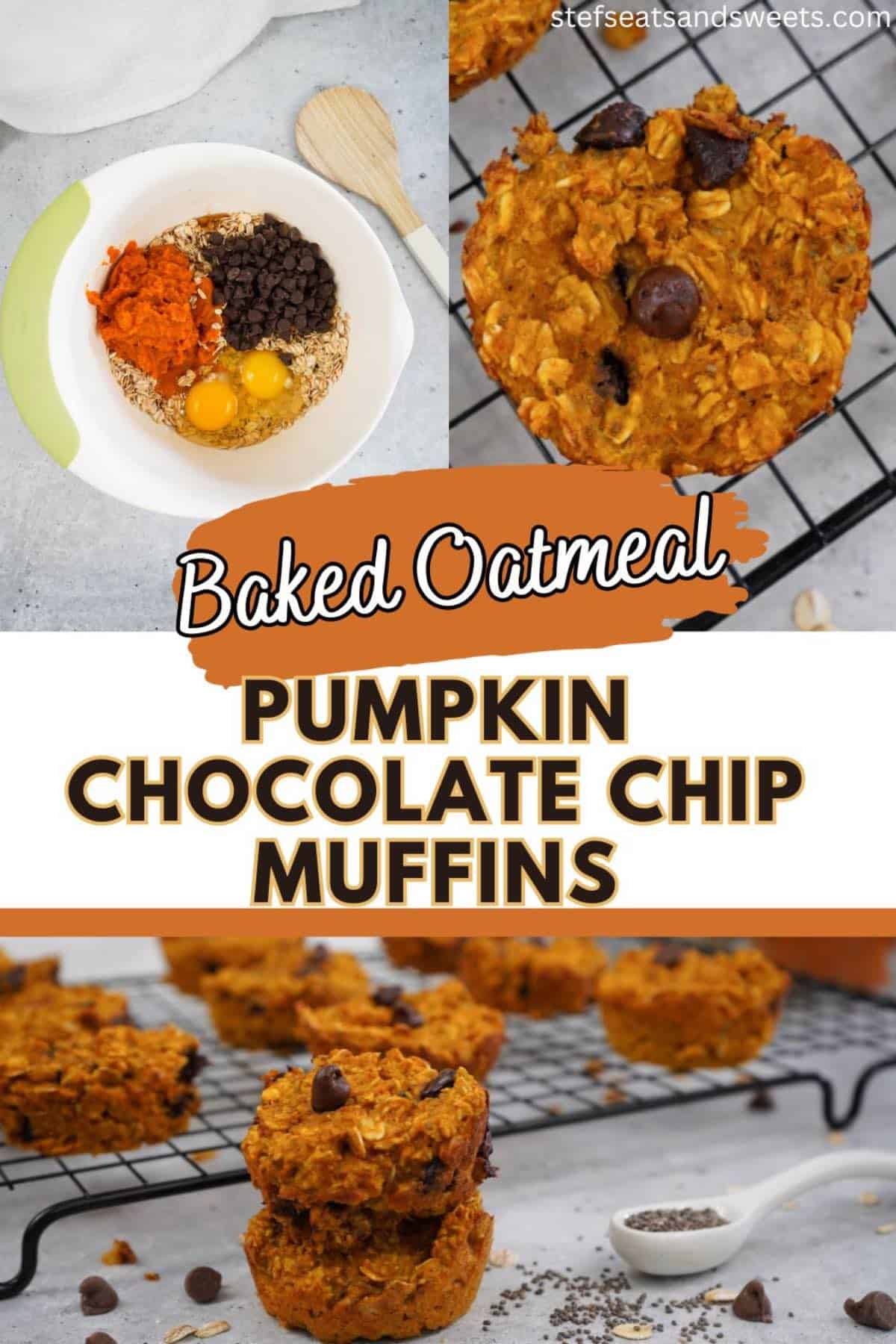 Oatmeal muffins collage