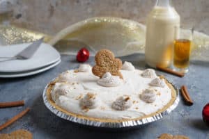 Boozy No bake eggnog cheesecake