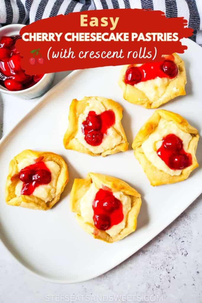 Easy Cherry Cheesecake Pastries (with Crescent Rolls) - Stef's Eats and ...