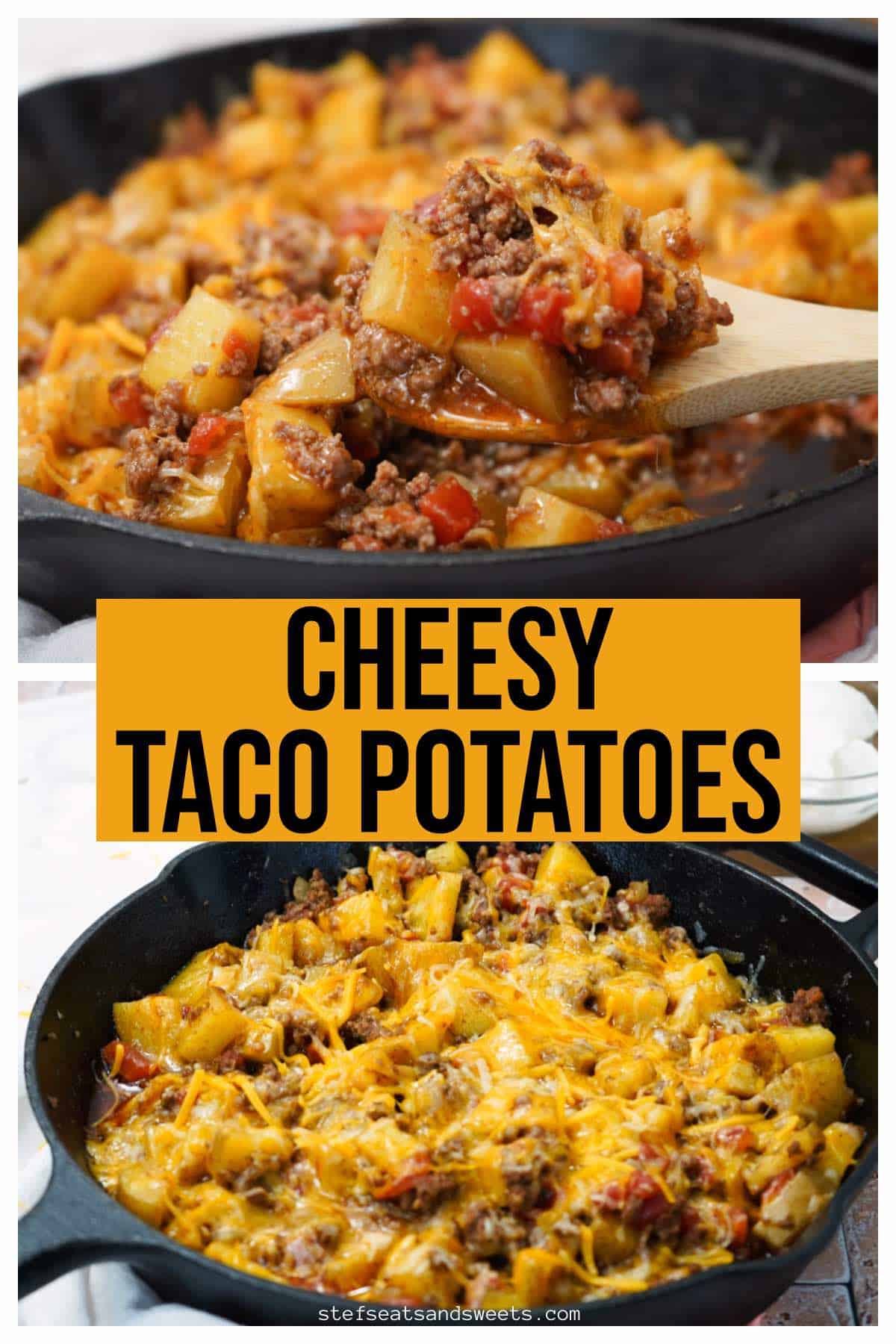 Cheesy Taco Potatoes Pin