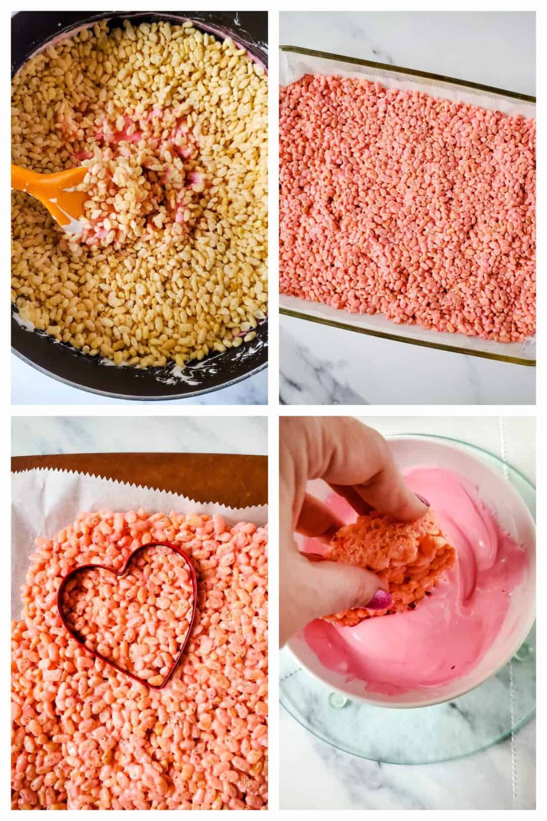 Heart Shaped Rice Krispies Treats - Stef's Eats and Sweets