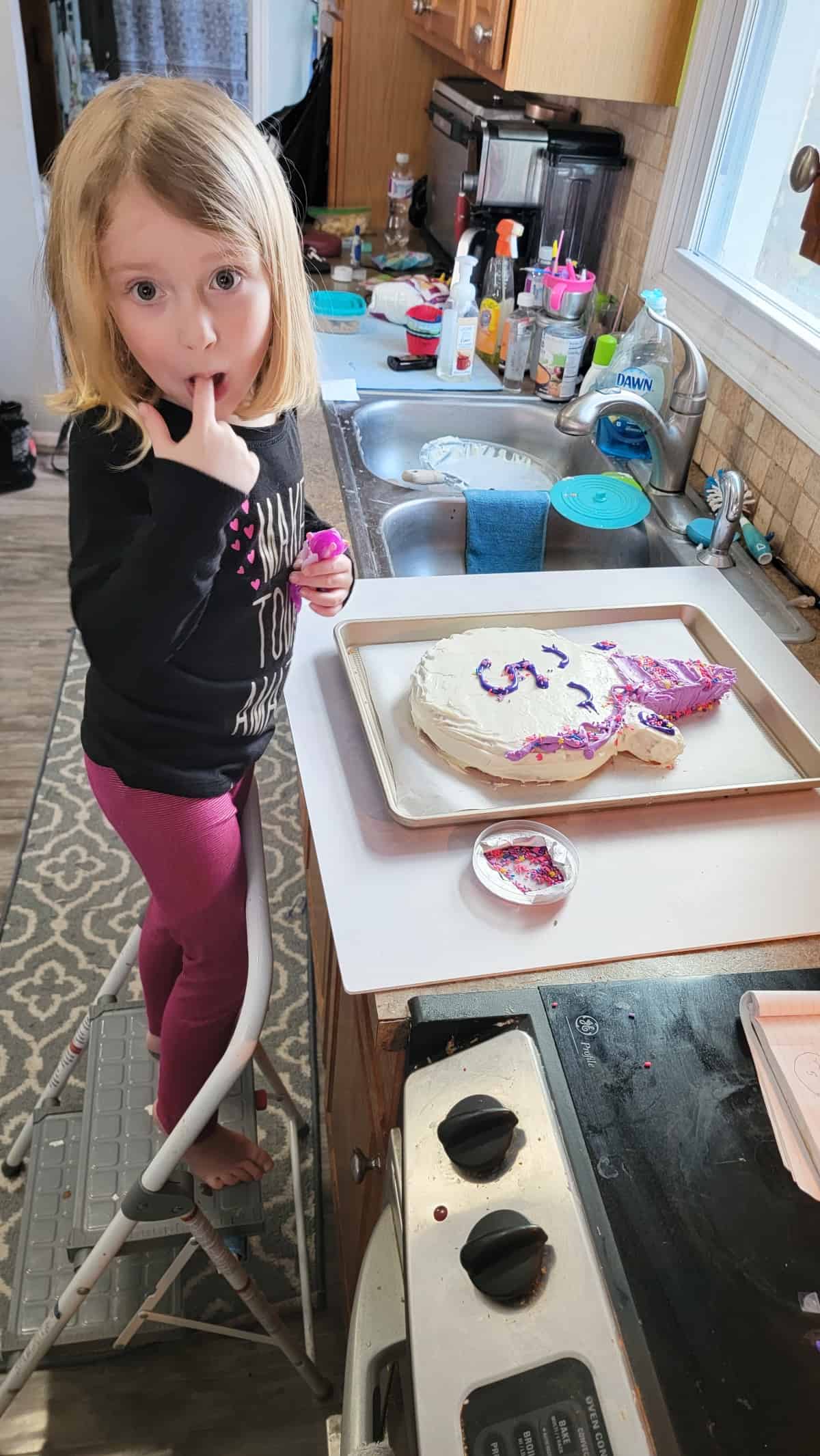 Daughter with cake