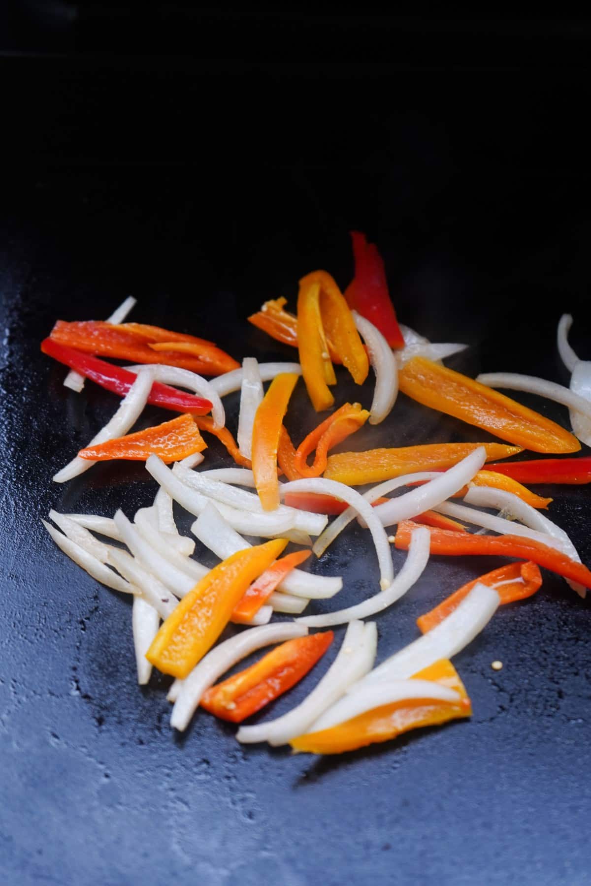 Beer soaked peppers and onion