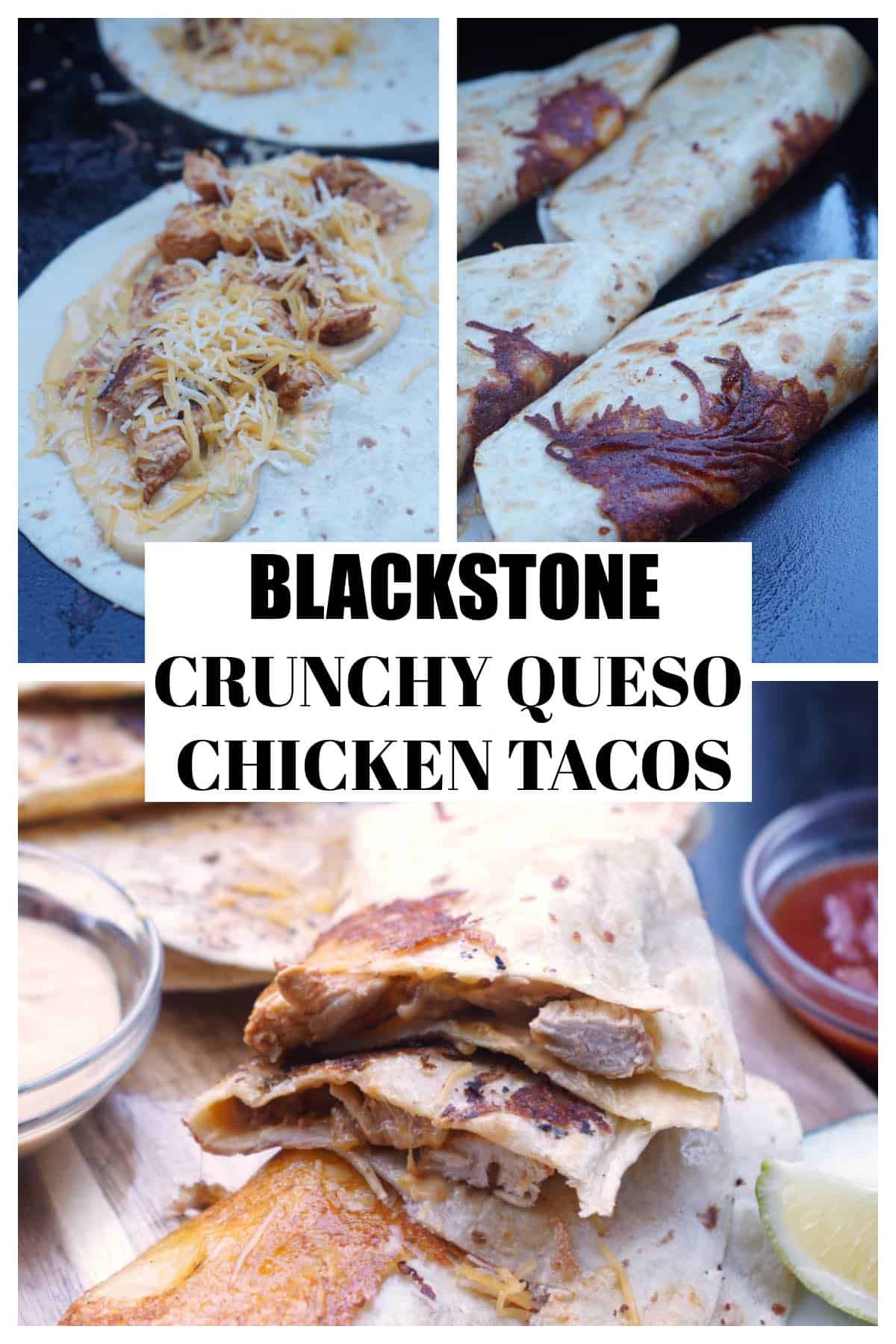 How to make Crunchy Queso Tacos on Blackstone collage