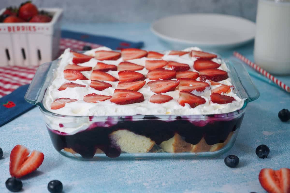 Summer Berries and cream cake full