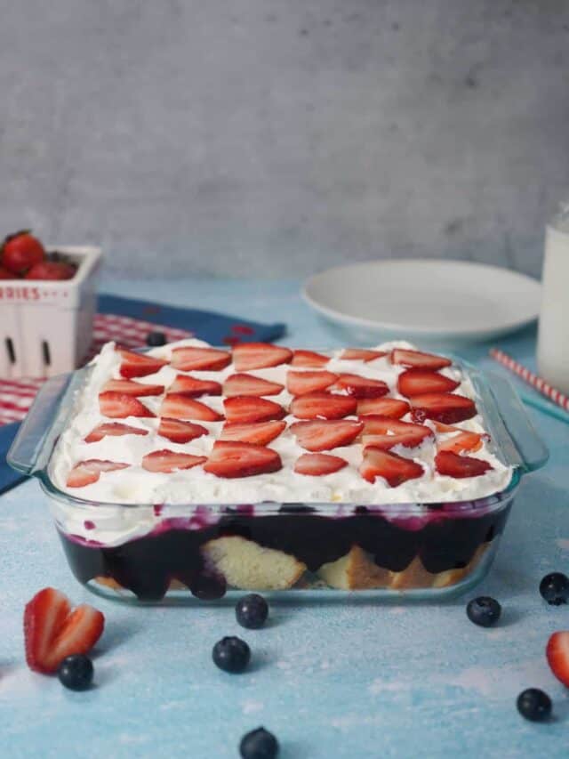 Vertical Summer berry cake