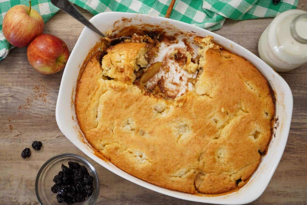 Cake mix apple cobbler