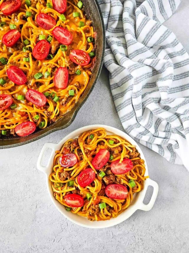 Skillet Taco Spaghetti Feature