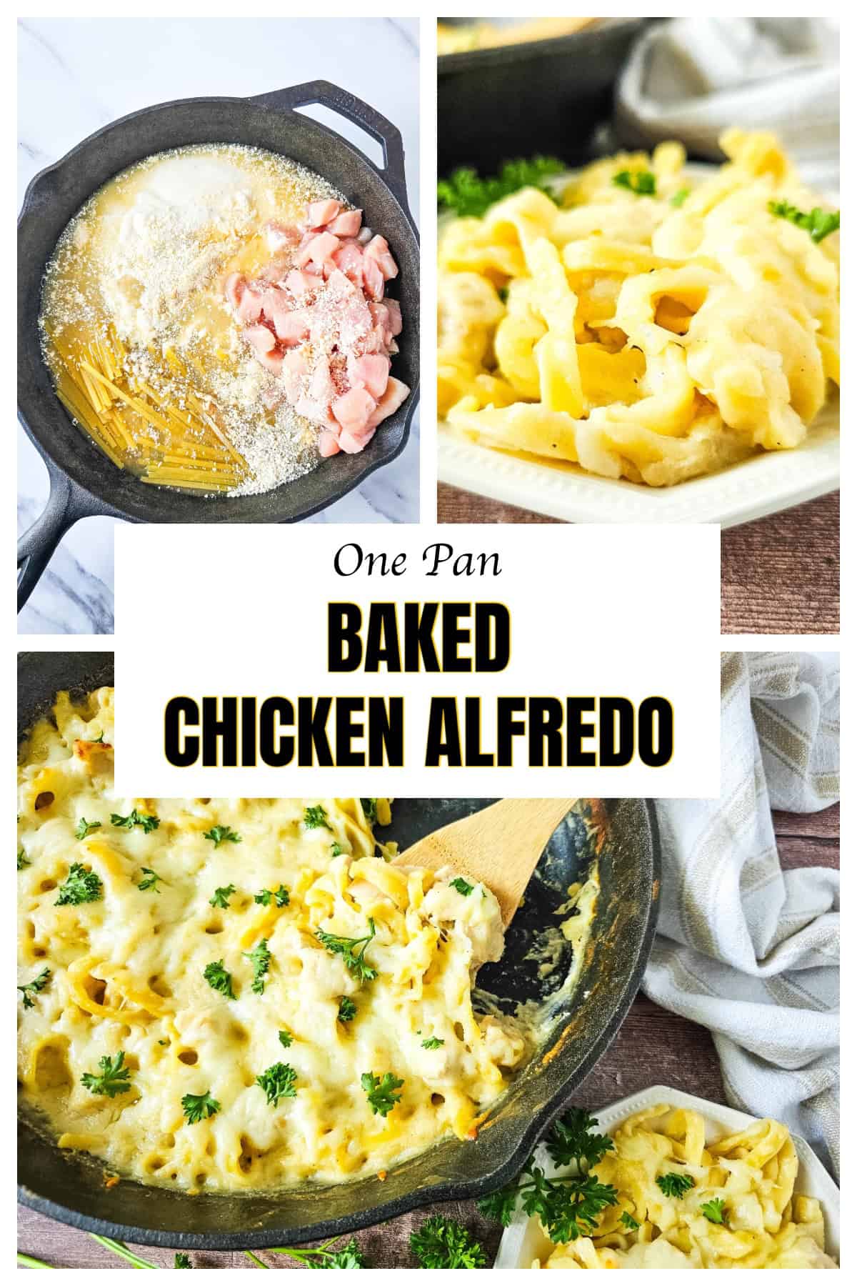 Chicken Alfredo skillet pin