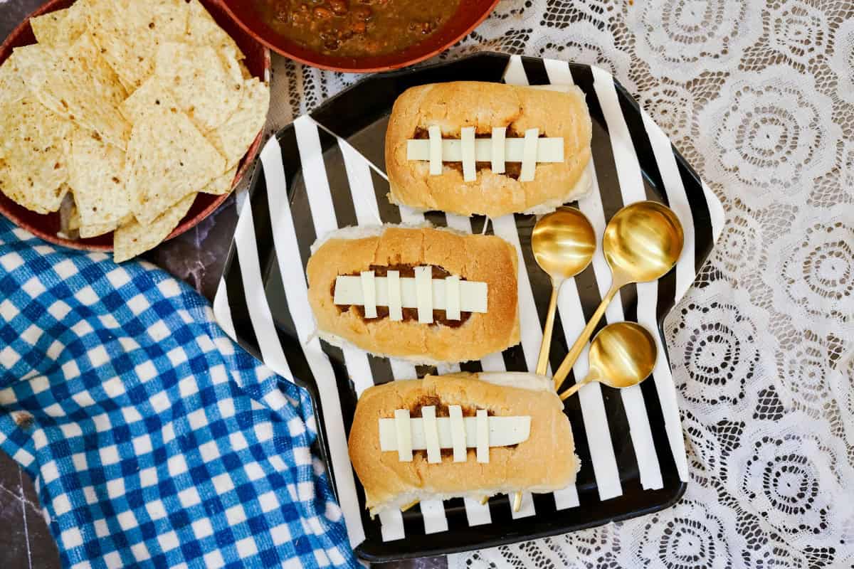 Football Chili Bread Bowls