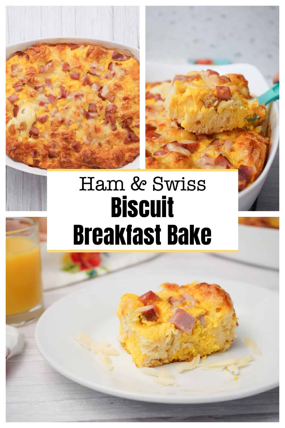 how to make ham and swiss breakfast casserole PIN