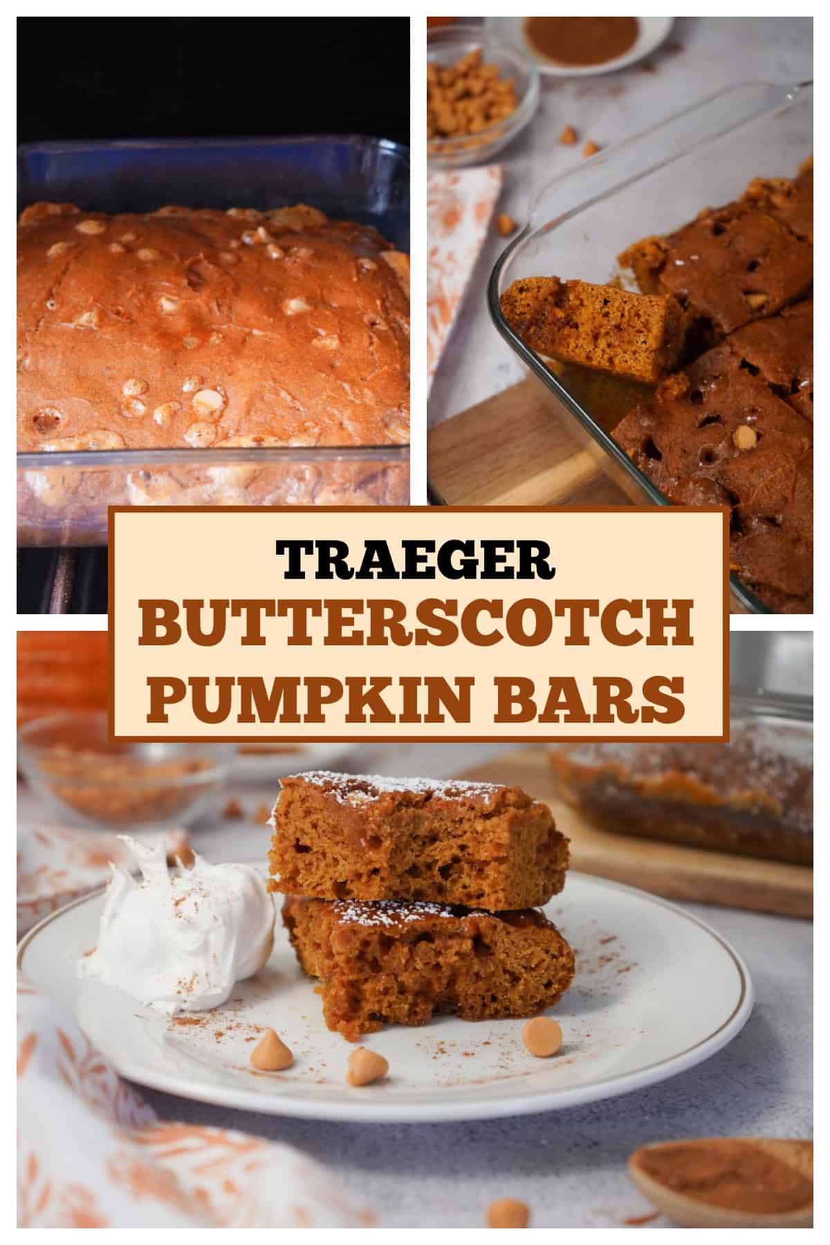 pumpkin bars collage