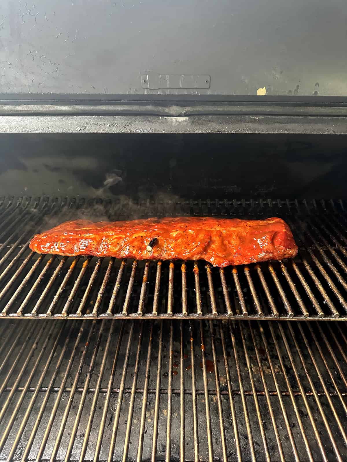 baby back ribs in smoker