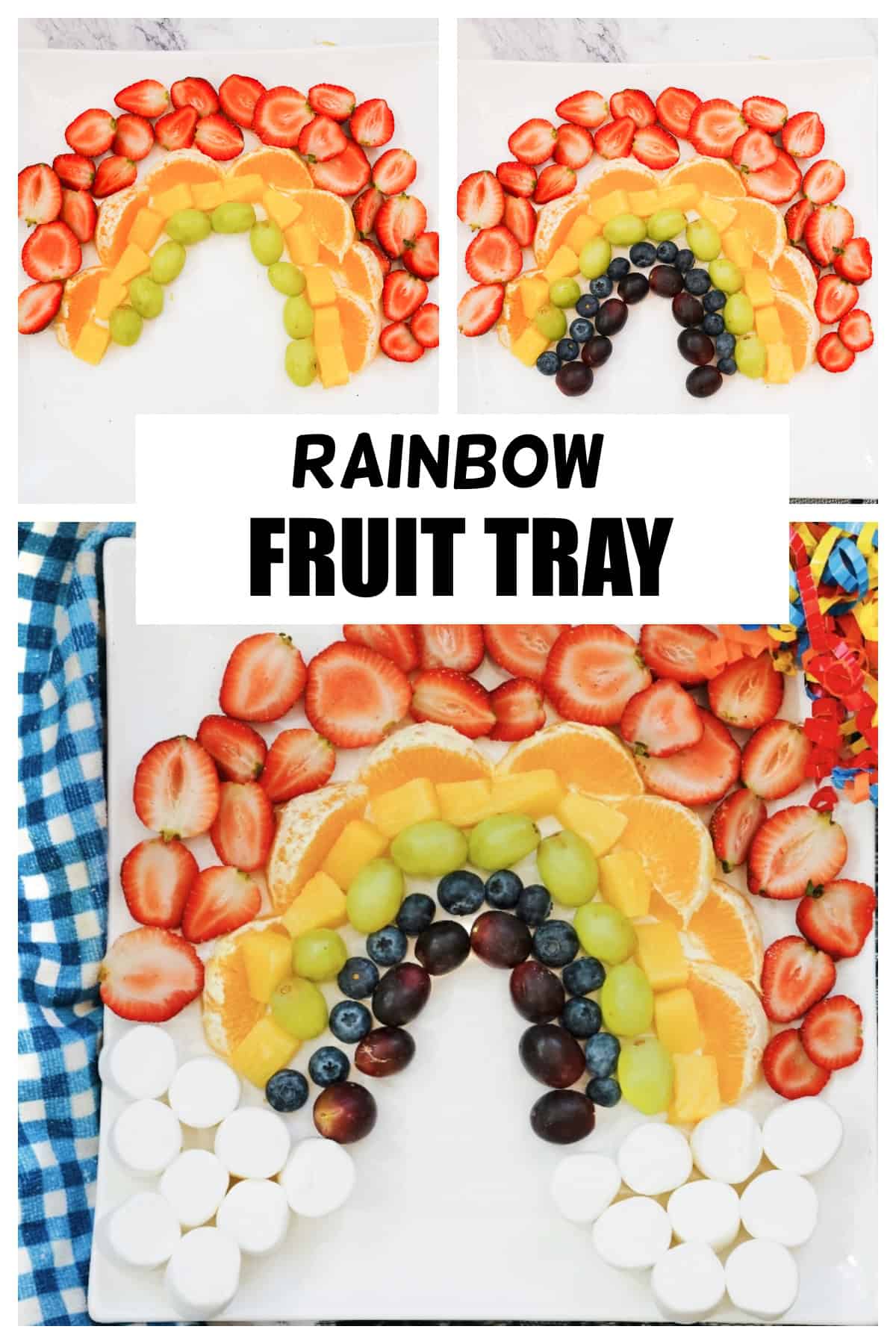 how to make rainbow fruit tray PIN